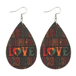 African festive colorful dangle earrings